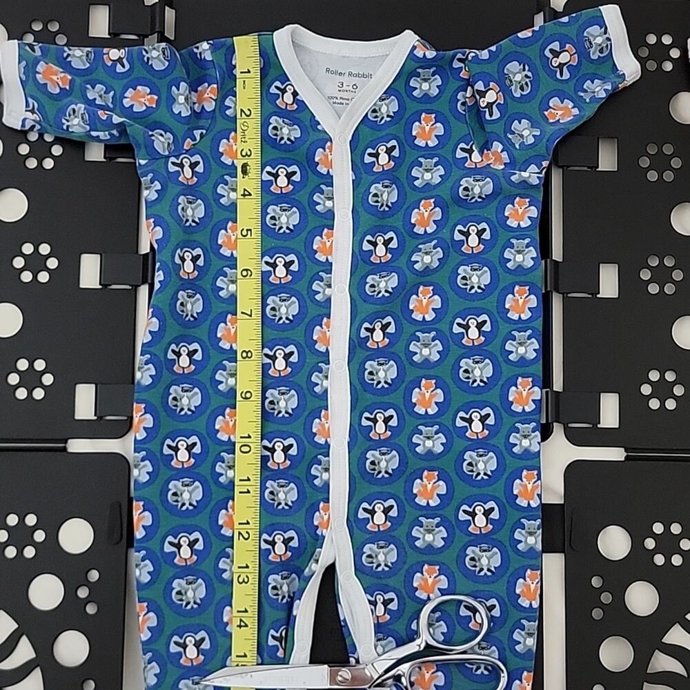 Roller Rabbit pima cotton footed coverall sleeper bundle 3-6M - Picture 16 of 16